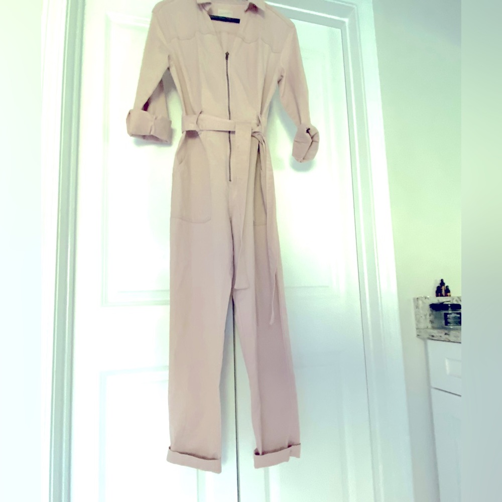 Dusty rose color, One piece jumpsuit.